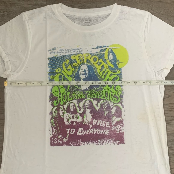Recycled Karma‎ Big Brother & The Holding Company Tee - Size L - White - NWOT - Picture 6 of 8
